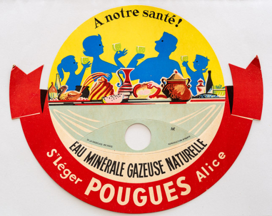 Collerette de bouteille d'eau minérale de Pougues. © Région Bourgogne-Franche-Comté, Inventaire du patrimoine