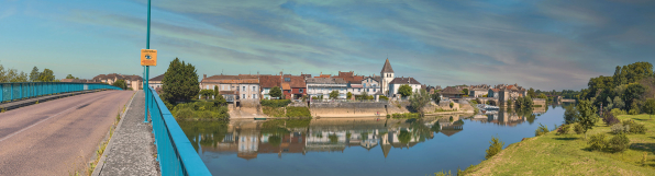 Vue générale de la ville de Verdun-sur-le-Doubs. © Région Bourgogne-Franche-Comté, Inventaire du patrimoine