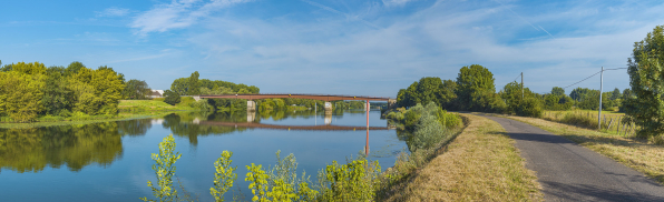 Le pont de Bragny vu d'amont, rive droite. © Région Bourgogne-Franche-Comté, Inventaire du patrimoine