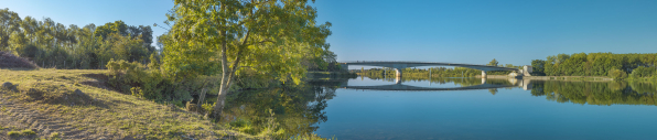 Vue d'ensemble du pont de Thorey depuis la rive gauche. © Région Bourgogne-Franche-Comté, Inventaire du patrimoine