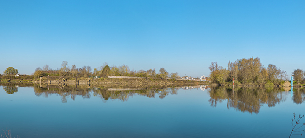 Le port nord et l'arrivée du canal du Centre dans la Saône. © Région Bourgogne-Franche-Comté, Inventaire du patrimoine