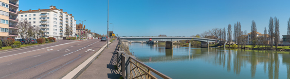 Vue d'ensemble du pont, prise d'aval, rive droite. © Région Bourgogne-Franche-Comté, Inventaire du patrimoine