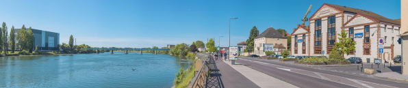 Le quai Saint-Cosme, vu d'amont. © Région Bourgogne-Franche-Comté, Inventaire du patrimoine