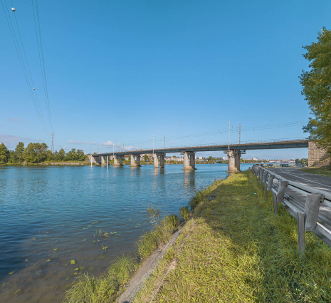 Le pont vu d'aval, rive gauche. © Région Bourgogne-Franche-Comté, Inventaire du patrimoine