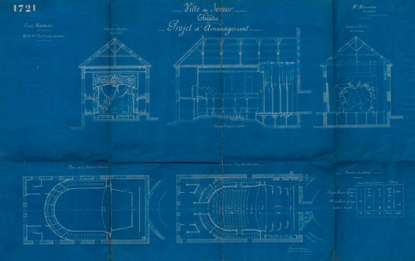 1721. Ville de Semur. Théâtre. Projet d’aménagement. S.d. [1903 ?]. © Région Bourgogne-Franche-Comté, Inventaire du patrimoine