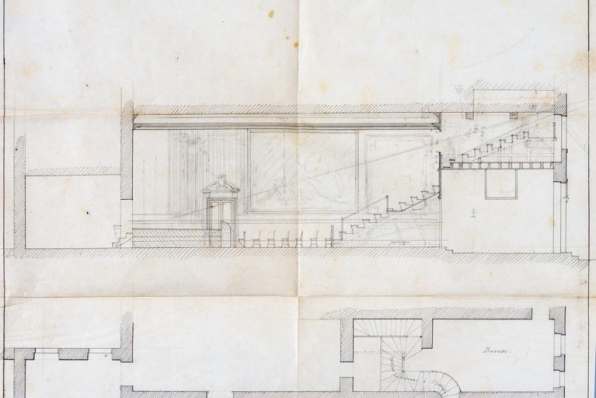 [Coupe de la salle]. 13 décembre 1857. © Région Bourgogne-Franche-Comté, Inventaire du patrimoine