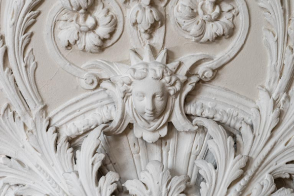 Rosace au plafond : détail. © Région Bourgogne-Franche-Comté, Inventaire du patrimoine
