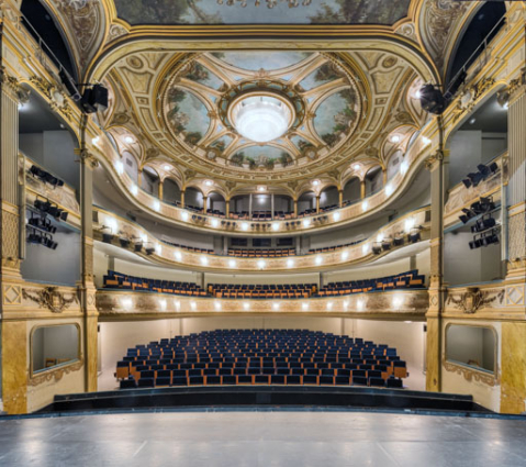 La salle vue depuis la cène. © Région Bourgogne-Franche-Comté, Inventaire du patrimoine