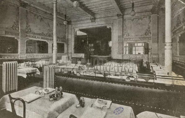 Terminus-Hôtel et Grande Taverne de Dijon : le restaurant Terminus. S.d. [1er quart 20e siècle]. © Région Bourgogne-Franche-Comté, Inventaire du patrimoine