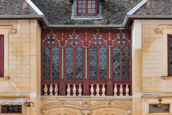 Elévation antérieure : galerie à l'étage. © Région Bourgogne-Franche-Comté, Inventaire du patrimoine