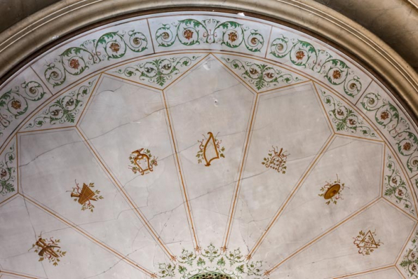 Peinture du plafond : détail. © Région Bourgogne-Franche-Comté, Inventaire du patrimoine