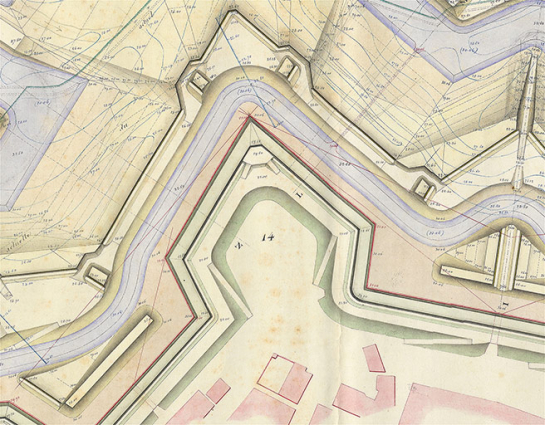 [Détail du bastion de Kehl]. 1843. © Service historique de la Défense
