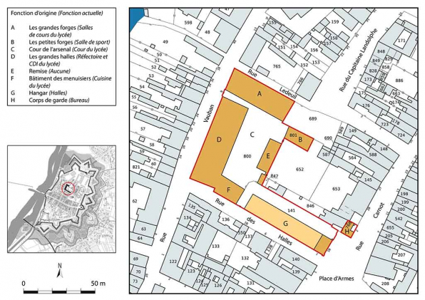 Plan-masse et de situation. Extrait du plan cadastral, 2023, 1/1 000. © Région Bourgogne-Franche-Comté, Inventaire du patrimoine Plan-masse et de situation. Extrait du plan cadastral, 2023, 1/1 000. © Région Bourgogne-Franche-Comté, Inventaire du patrimoine