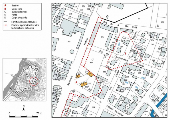 Plan-masse et de situation. Extrait du plan cadastral, 2023, 1/1 500. © Région Bourgogne-Franche-Comté, Inventaire du patrimoine Plan-masse et de situation. Extrait du plan cadastral, 2023, 1/1 500. © Région Bourgogne-Franche-Comté, Inventaire du patrimoine