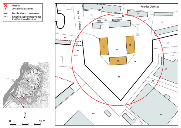 Plan-masse et de situation. Extrait du plan cadastral, 2023, 1/1 000. © Région Bourgogne-Franche-Comté, Inventaire du patrimoine Plan-masse et de situation. Extrait du plan cadastral, 2023, 1/1 000. © Région Bourgogne-Franche-Comté, Inventaire du patrimoine