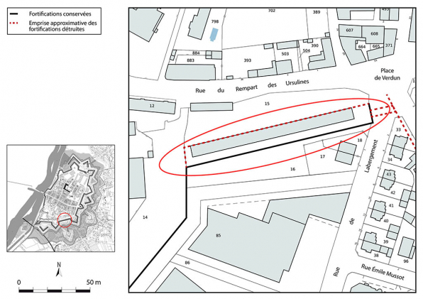 Plan-masse et de situation. Extrait du plan cadastral, 2023, 1/1 000. © Région Bourgogne-Franche-Comté, Inventaire du patrimoine Plan-masse et de situation. Extrait du plan cadastral, 2023, 1/1 000. © Région Bourgogne-Franche-Comté, Inventaire du patrimoine
