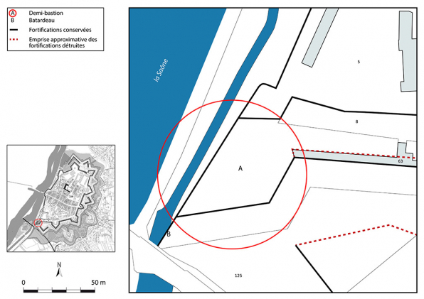 Plan-masse et de situation. Extrait du plan cadastral, 2023, 1/1 000. © Région Bourgogne-Franche-Comté, Inventaire du patrimoine