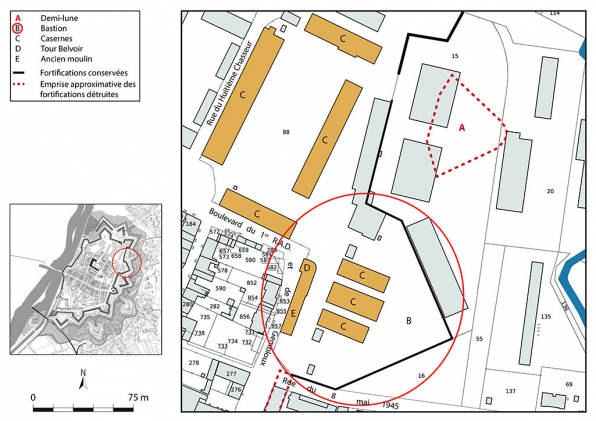 Plan-masse et de situation. Extrait du plan cadastral, 2023, 1/1 500. © Région Bourgogne-Franche-Comté, Inventaire du patrimoine