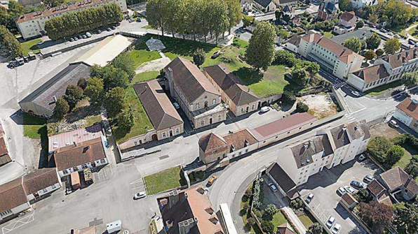 Vue aérienne du bastion. © Région Bourgogne-Franche-Comté, Inventaire du patrimoine