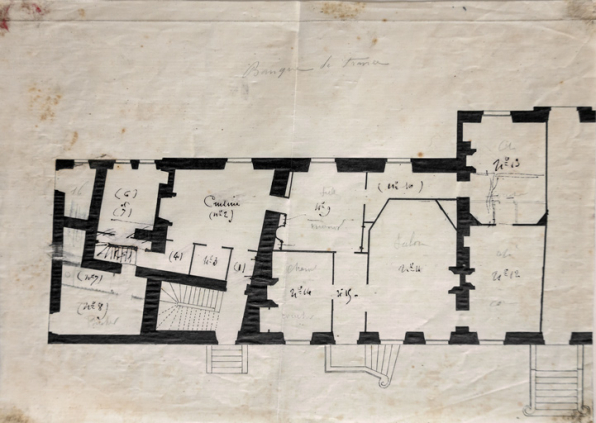Plan du sous-sol (début du 20e siècle). © Région Bourgogne-Franche-Comté, Inventaire du patrimoine