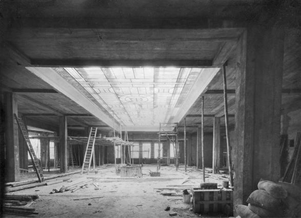Chantier de construction (vers 1925). © Archives historiques de la Banque de France, Paris