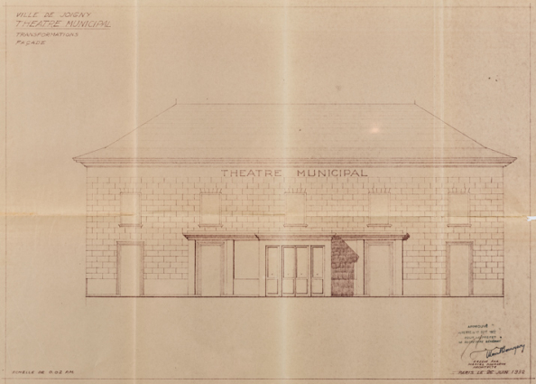 Théâtre municipal. Transformations. 26 juin 1932. © Région Bourgogne-Franche-Comté, Inventaire du patrimoine