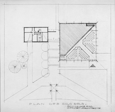 Plan du sous-sol, 1958.  © Région Bourgogne-Franche-Comté, Inventaire du patrimoine