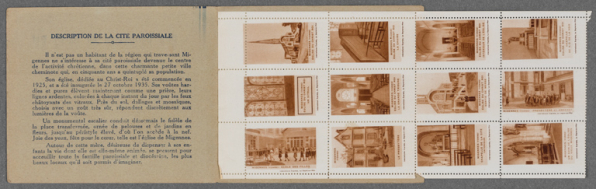 Carnet de timbres de la cité paroissiale du Christ-Roi.  © Région Bourgogne-Franche-Comté, Inventaire du patrimoine