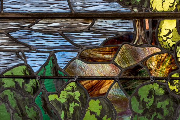 Verrière de la baie 113. Détail.  © Région Bourgogne-Franche-Comté, Inventaire du patrimoine