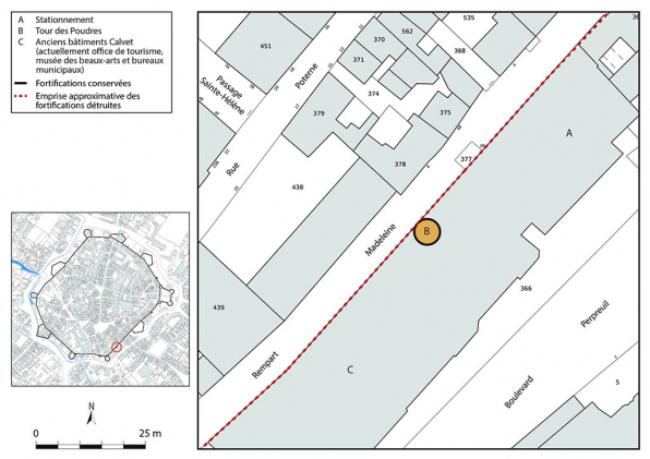Plan-masse et de situation. Extrait du plan cadastral, 2024, 1/500. © Région Bourgogne-Franche-Comté, Inventaire du patrimoine Plan-masse et de situation. Extrait du plan cadastral, 2024, 1/500. © Région Bourgogne-Franche-Comté, Inventaire du patrimoine