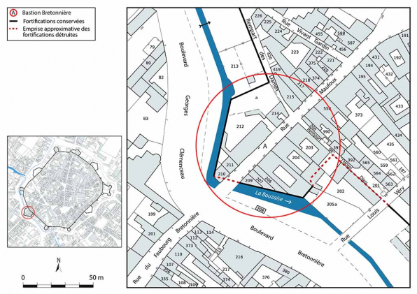 Plan-masse et de situation. Extrait du plan cadastral, 2024, 1/1 000. © Région Bourgogne-Franche-Comté, Inventaire du patrimoine
