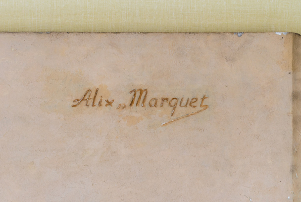 Signature d'Alix Marquet. © Région Bourgogne-Franche-Comté, Inventaire du patrimoine Signature d'Alix Marquet. © Région Bourgogne-Franche-Comté, Inventaire du patrimoine
