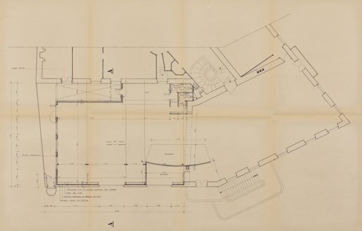 Ville de Prémery. Projet d'agrandissement de la salle des fêtes. 1. Plan du 1e étage. Février 1970. © Région Bourgogne-Franche-Comté, Inventaire du patrimoine Ville de Prémery. Projet d'agrandissement de la salle des fêtes. 1. Plan du 1e étage. Février 1970. © Région Bourgogne-Franche-Comté, Inventaire du patrimoine