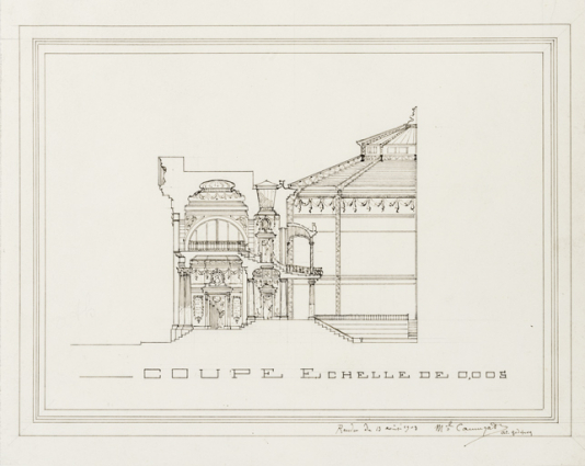 [Projet de cirque]. Coupe. 13 août 1903. © Région Bourgogne-Franche-Comté, Inventaire du patrimoine