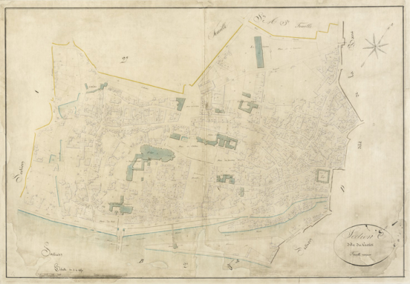 Section C dite du Croux. Feuille unique [plan cadastral napoléonien]. [1835]. © Région Bourgogne-Franche-Comté, Inventaire du patrimoine