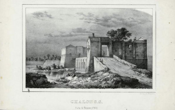 Porte de Beaune. 1780. © Archives départementales de Saône-et-Loire Porte de Beaune. 1780. © Archives départementales de Saône-et-Loire