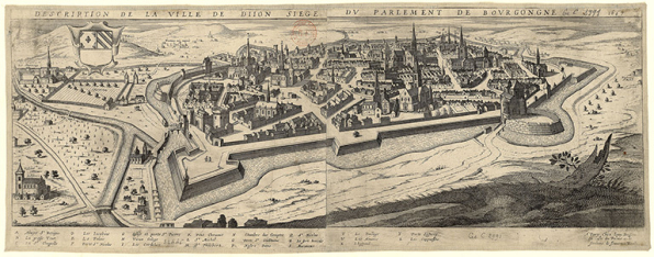 Description de la ville de Dijon siège du parlement de Bourgogne. 1647. © Bibliothèque nationale de France