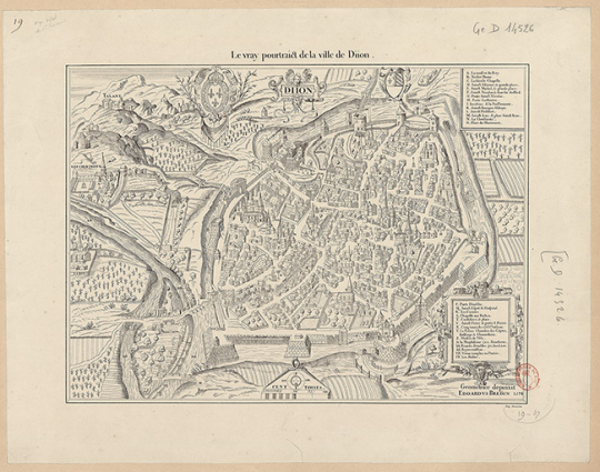 Le Vray pourtraict de la Ville de Diion. 1574. © Bibliothèque nationale de France