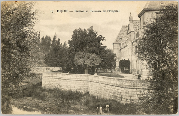 Dijon - Bastion et Terrasse de l'Hôpital. S.d. © Archives départementales de la Côte-d'Or, Dijon