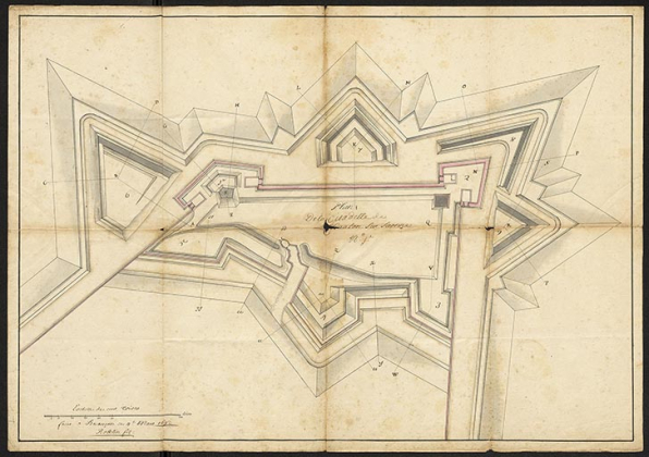 Plan de la citadelle de [Chalon] sur Saône. 1692. © Service historique de la Défense