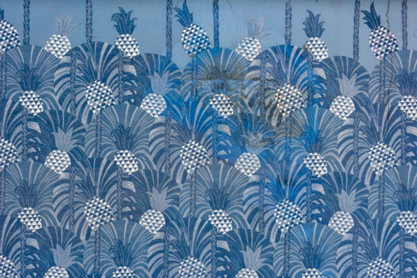 Papier peint (mur du fond). © Région Bourgogne-Franche-Comté, Inventaire du patrimoine