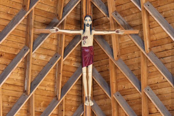 Christ sur la croix. Vue rapprochée.  © Région Bourgogne-Franche-Comté, Inventaire du patrimoine