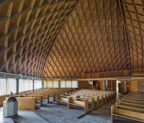 Nef. Vue depuis le choeur en direction du sud-ouest.  © Région Bourgogne-Franche-Comté, Inventaire du patrimoine