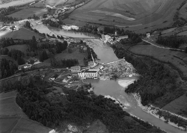 Vue aérienne en 1956. © Région Bourgogne-Franche-Comté, Inventaire du patrimoine