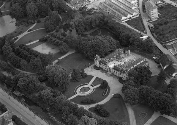 Vue aérienne en 1958. © Région Bourgogne-Franche-Comté, Inventaire du patrimoine