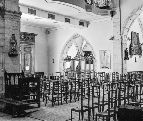 Intérieur : chapelle latérale gauche au fond de la nef vue du collatéral droit. © Région Bourgogne-Franche-Comté, Inventaire du patrimoine