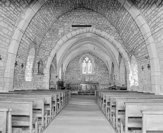 Vue du choeur depuis l'entrée. © Région Bourgogne-Franche-Comté, Inventaire du patrimoine