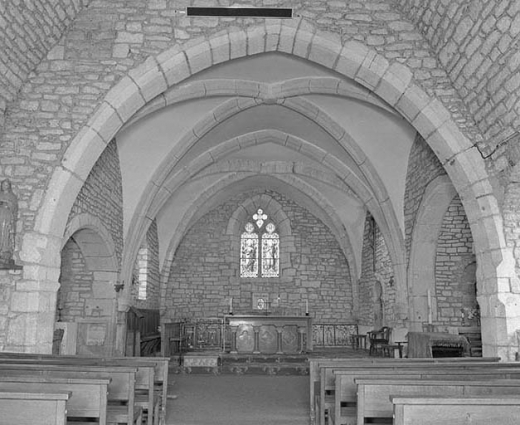Intérieur : choeur vu depuis la nef. © Région Bourgogne-Franche-Comté, Inventaire du patrimoine