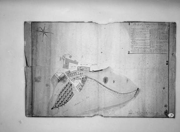 Plan géométrique des forges d'usines de Chenecey. © Région Bourgogne-Franche-Comté, Inventaire du patrimoine