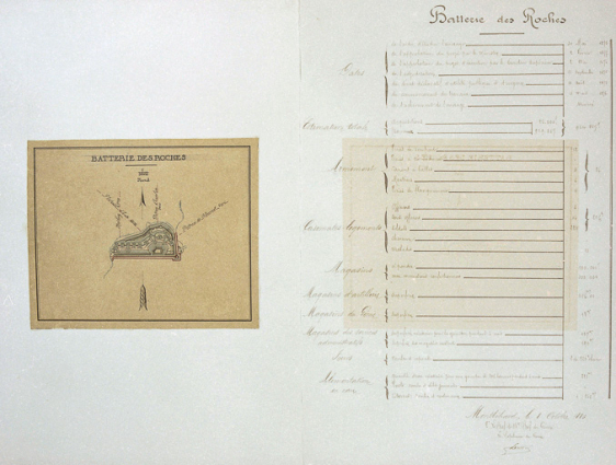 Fiche de renseignements sur les nouveaux forts, 1880. © Région Bourgogne-Franche-Comté, Inventaire du patrimoine